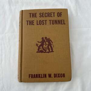 Vintage Hardy Boys #29 The Secret of the Lost Tunnel Brown Tweed Hardcover